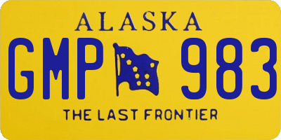 AK license plate GMP983
