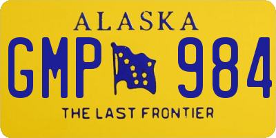 AK license plate GMP984