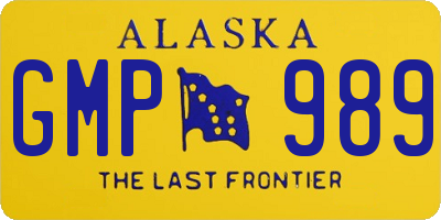 AK license plate GMP989