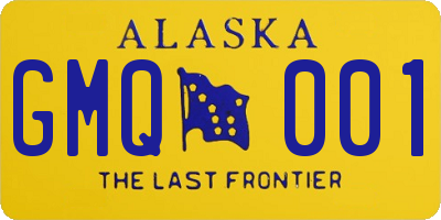 AK license plate GMQ001