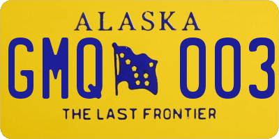 AK license plate GMQ003