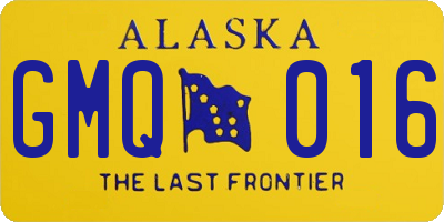 AK license plate GMQ016