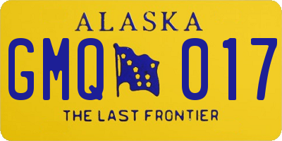 AK license plate GMQ017