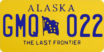 AK license plate GMQ022
