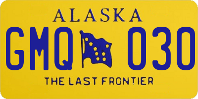 AK license plate GMQ030