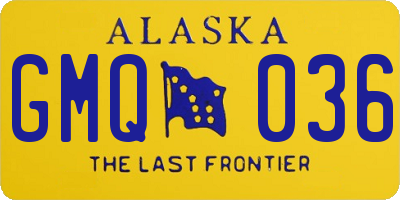 AK license plate GMQ036