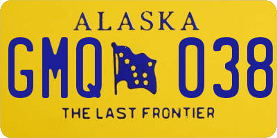 AK license plate GMQ038