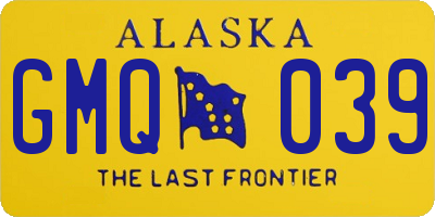 AK license plate GMQ039