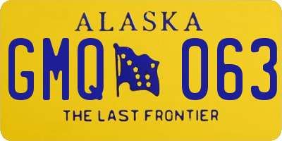 AK license plate GMQ063