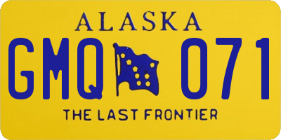 AK license plate GMQ071