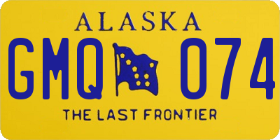 AK license plate GMQ074