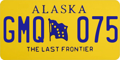 AK license plate GMQ075