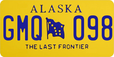 AK license plate GMQ098