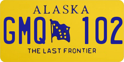 AK license plate GMQ102