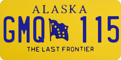 AK license plate GMQ115