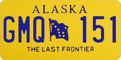 AK license plate GMQ151