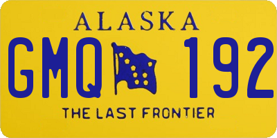 AK license plate GMQ192