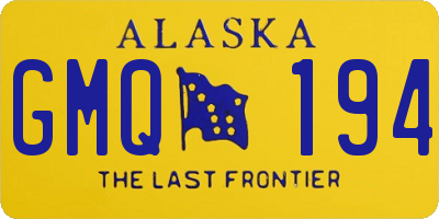 AK license plate GMQ194