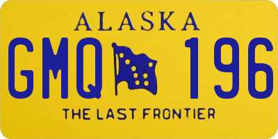 AK license plate GMQ196