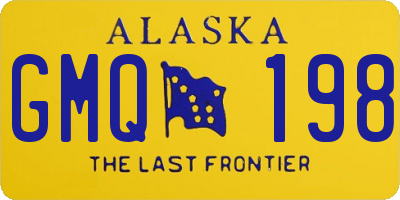 AK license plate GMQ198