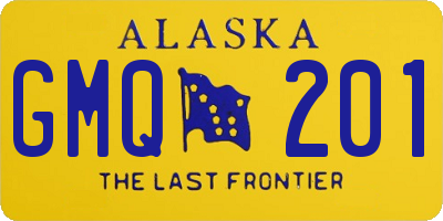 AK license plate GMQ201