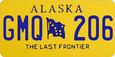 AK license plate GMQ206