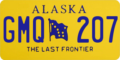 AK license plate GMQ207