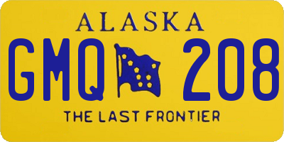 AK license plate GMQ208