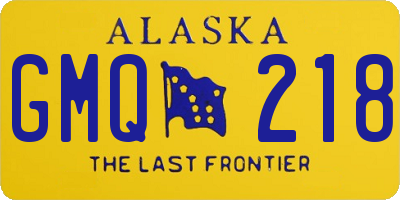 AK license plate GMQ218