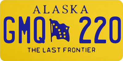 AK license plate GMQ220