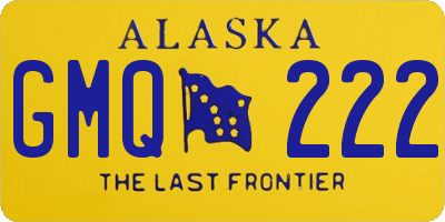 AK license plate GMQ222