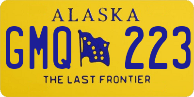 AK license plate GMQ223