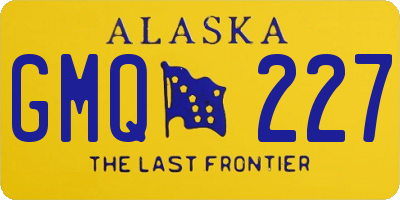 AK license plate GMQ227