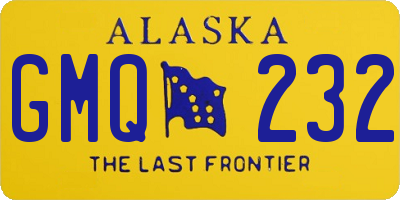 AK license plate GMQ232