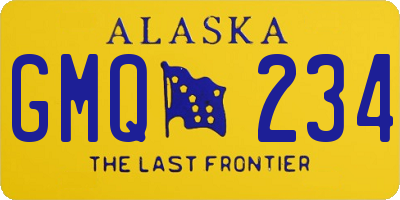 AK license plate GMQ234