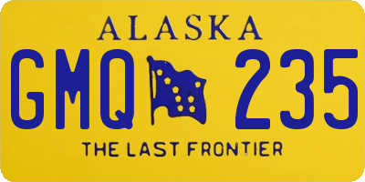 AK license plate GMQ235