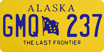 AK license plate GMQ237