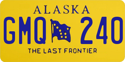 AK license plate GMQ240