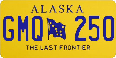 AK license plate GMQ250