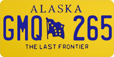 AK license plate GMQ265