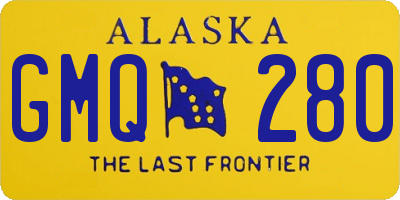 AK license plate GMQ280