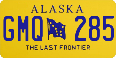 AK license plate GMQ285