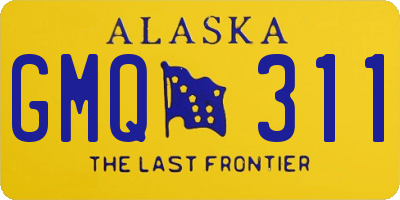 AK license plate GMQ311