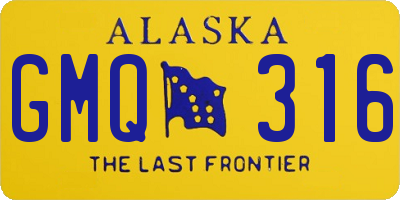 AK license plate GMQ316