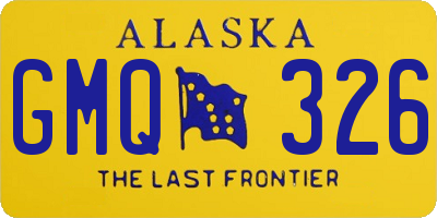 AK license plate GMQ326