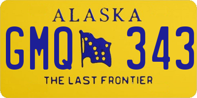 AK license plate GMQ343