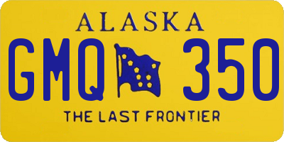 AK license plate GMQ350