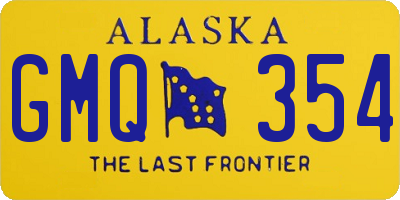 AK license plate GMQ354
