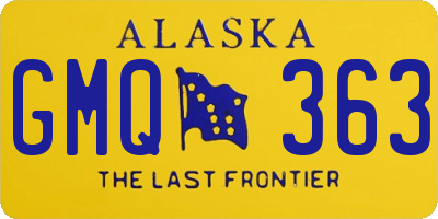 AK license plate GMQ363