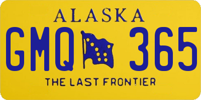 AK license plate GMQ365